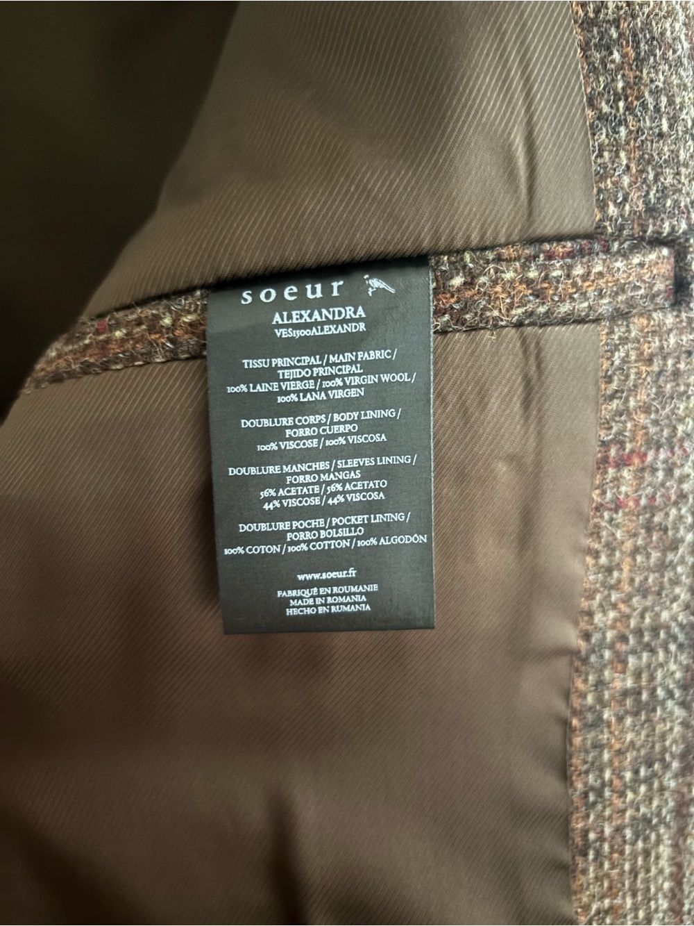 Soeur Paris brown wool blazer - Picture 8 of 9